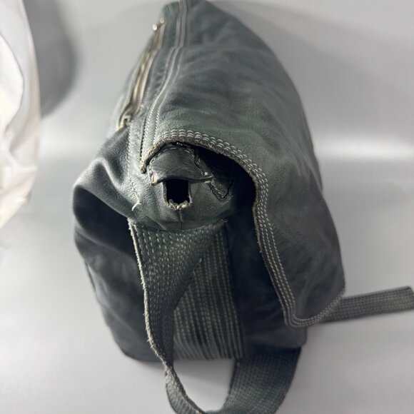 Exquistie Unique numero 10 Green Leather Large Messenger Bag - Picture 4 of 13